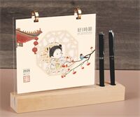 多功能木座亚克力台历  YC8048（好时节）