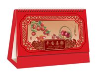 十四张触感红镂空浮雕烫双色金工艺台历 — AC-031（平安喜乐）— AC-032（富贵多福）