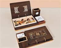 木质金边时钟周历— HF-8027