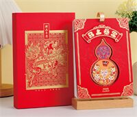 十四张多功能特种精雕木座台历— LD-26103（马上暴富）