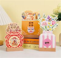 十三张时尚创意木座台历— LD-26107（花艺）