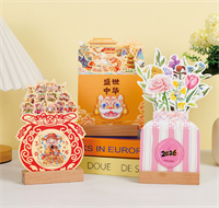 十三张时尚创意木座台历— LD-26107（花艺）