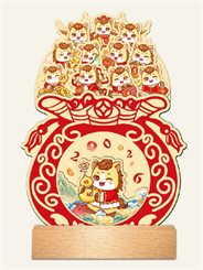 十三张时尚创意木座台历— LD-26108（福气满满）—LD-26109（财源滚滚）