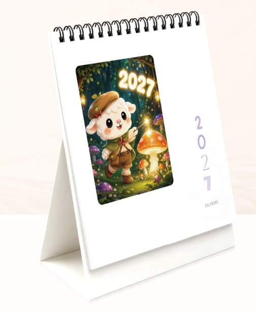 高档十三张磁铁折叠式台历—  2027 JY011