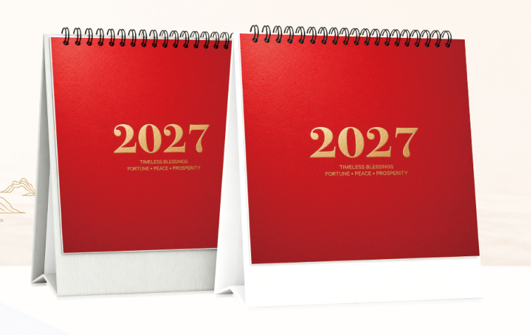 大号高架特种工艺十三张记事台历—  2027  JY029