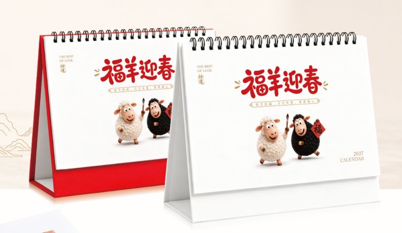 特大号十三张记事台历— 福羊迎春  JY036